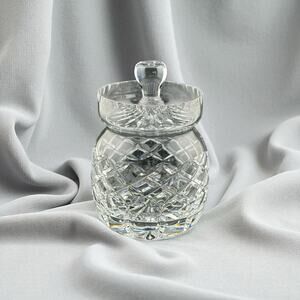 Vintage Cartier Signed Crystal Mini Biscuit Jar Lidded Late 20th Cent. 4.5 "